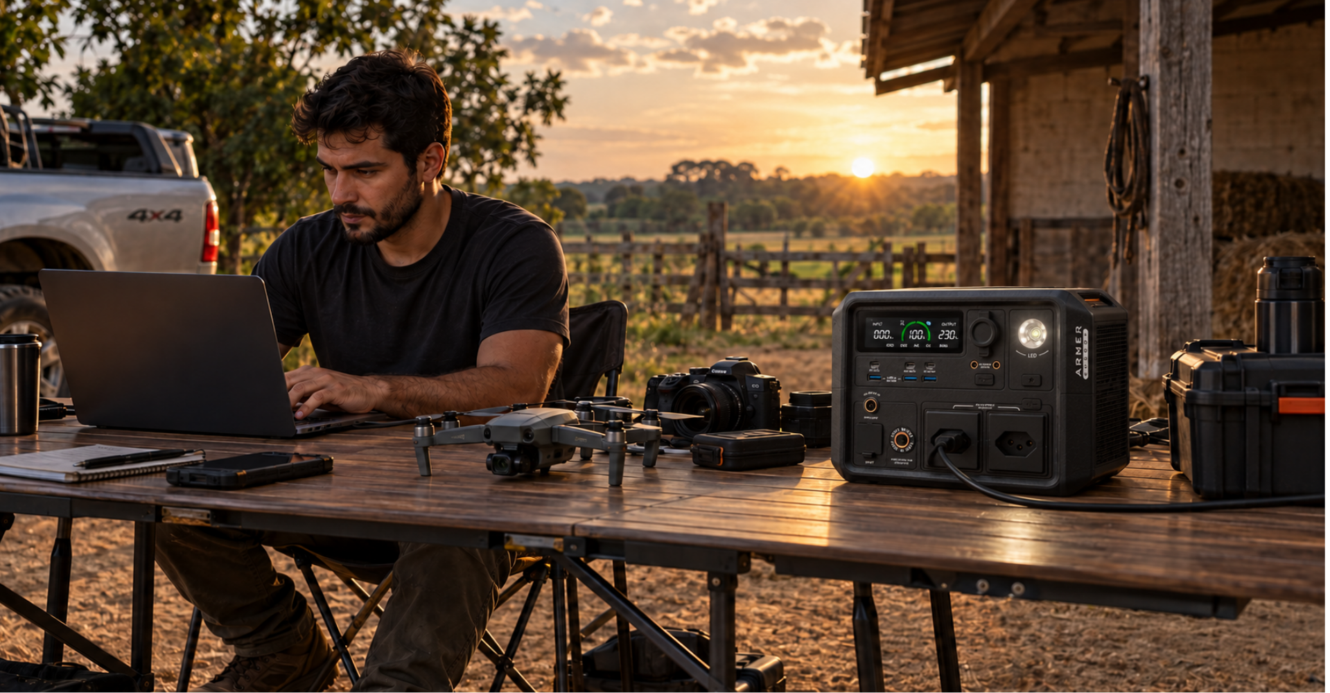 GEN600 em uso com equipamentos conectados